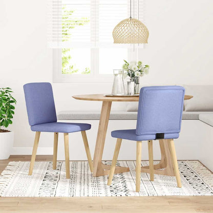 Sedie da Pranzo 2 pz Blu Jeans in Tessuto | homemem39