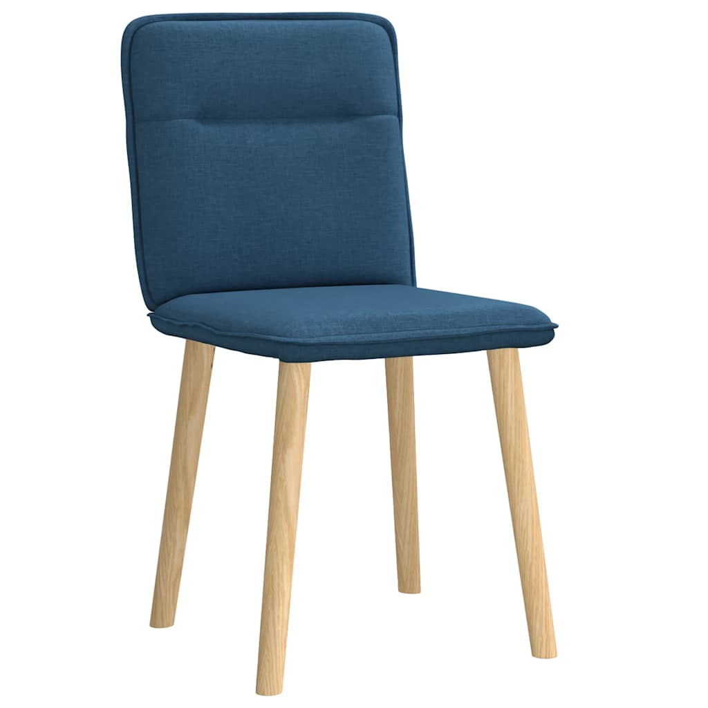 Sedie da Pranzo 2 pz Blu in Tessuto