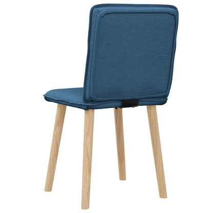 Sedie da Pranzo 2 pz Blu in Tessuto