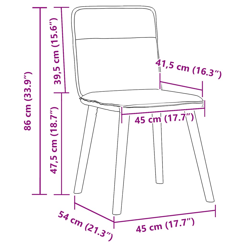 Sedie da Pranzo 2 pz Lino