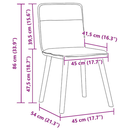 Sedie da Pranzo 2 pz Lino