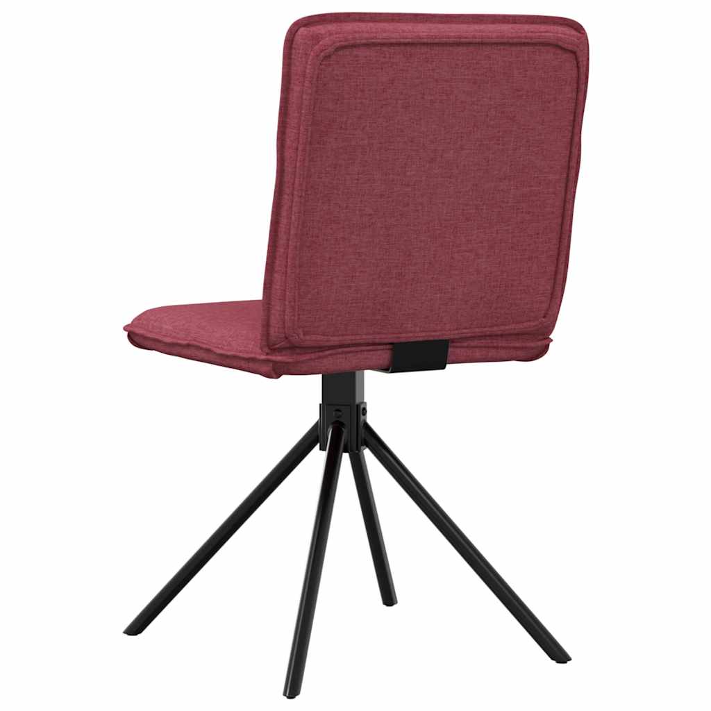 Sedie da Pranzo 2 pz Rosso Vino in Tessuto | homemem39
