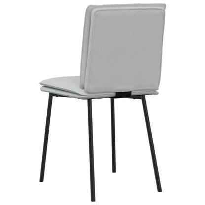 Sedie da Pranzo 2 pz Grigio Chiaro in Velluto | homemem39