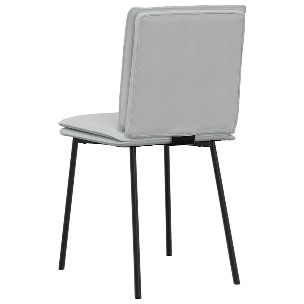 Sedie da Pranzo 2 pz Grigio Chiaro in Velluto