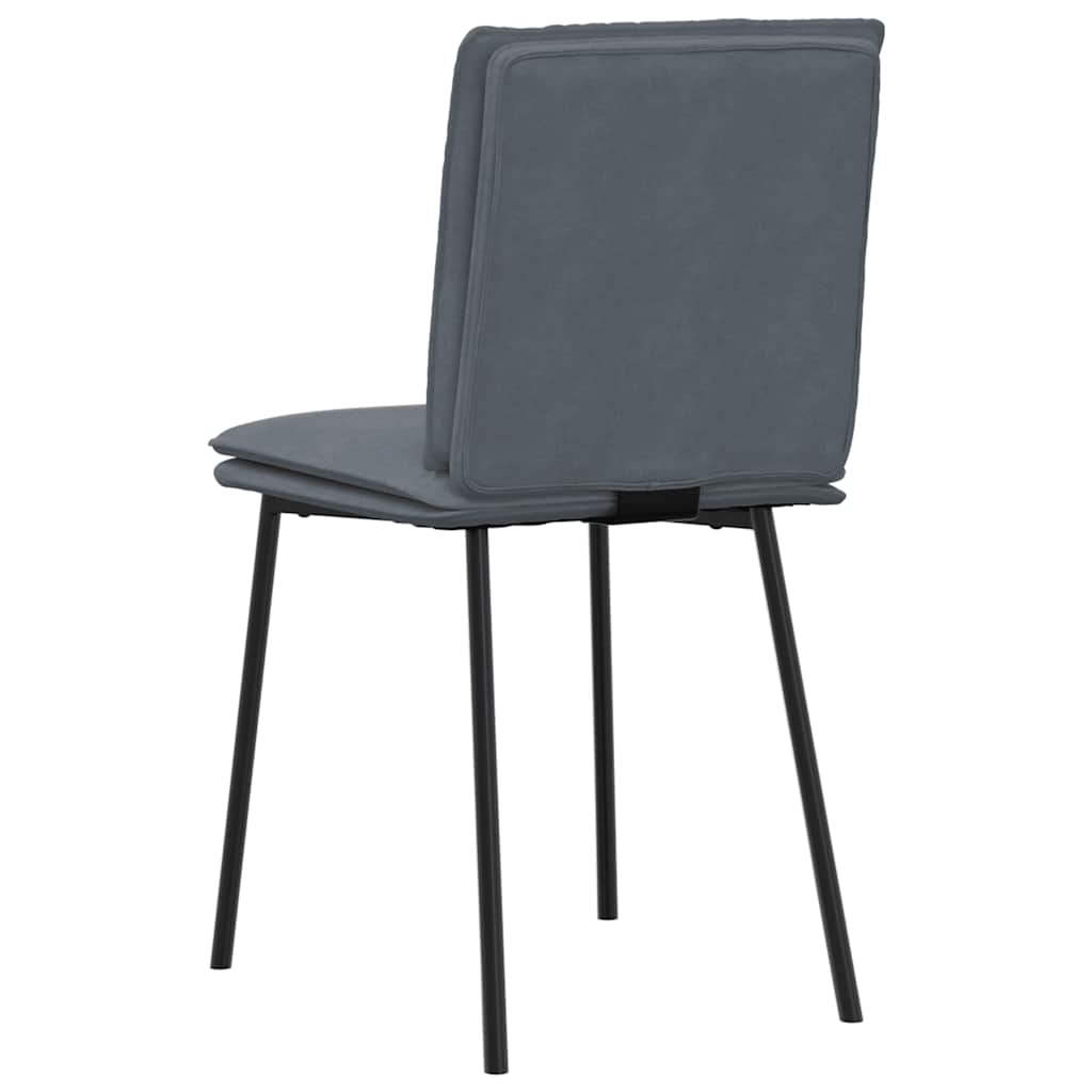 Sedie da Pranzo 2 pz Grigio Scuro in Velluto | homemem39
