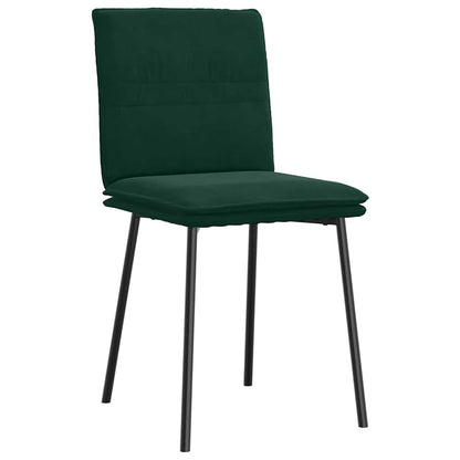 Sedie da Pranzo 2 pz Verde Scuro in Velluto
