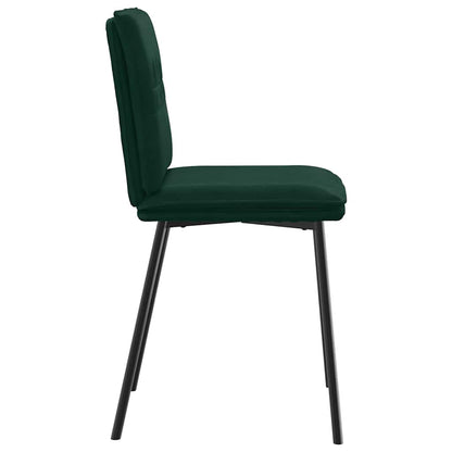 Sedie da Pranzo 2 pz Verde Scuro in Velluto