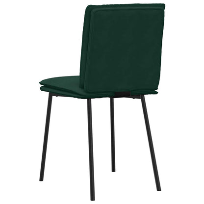 Sedie da Pranzo 2 pz Verde Scuro in Velluto | homemem39