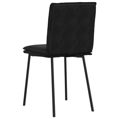 Sedie da Pranzo 2 pz Nere in Velluto