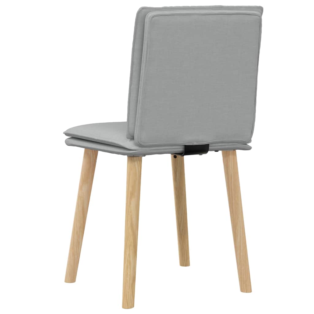 Sedie da Pranzo 2 pz Grigio Chiaro in Tessuto