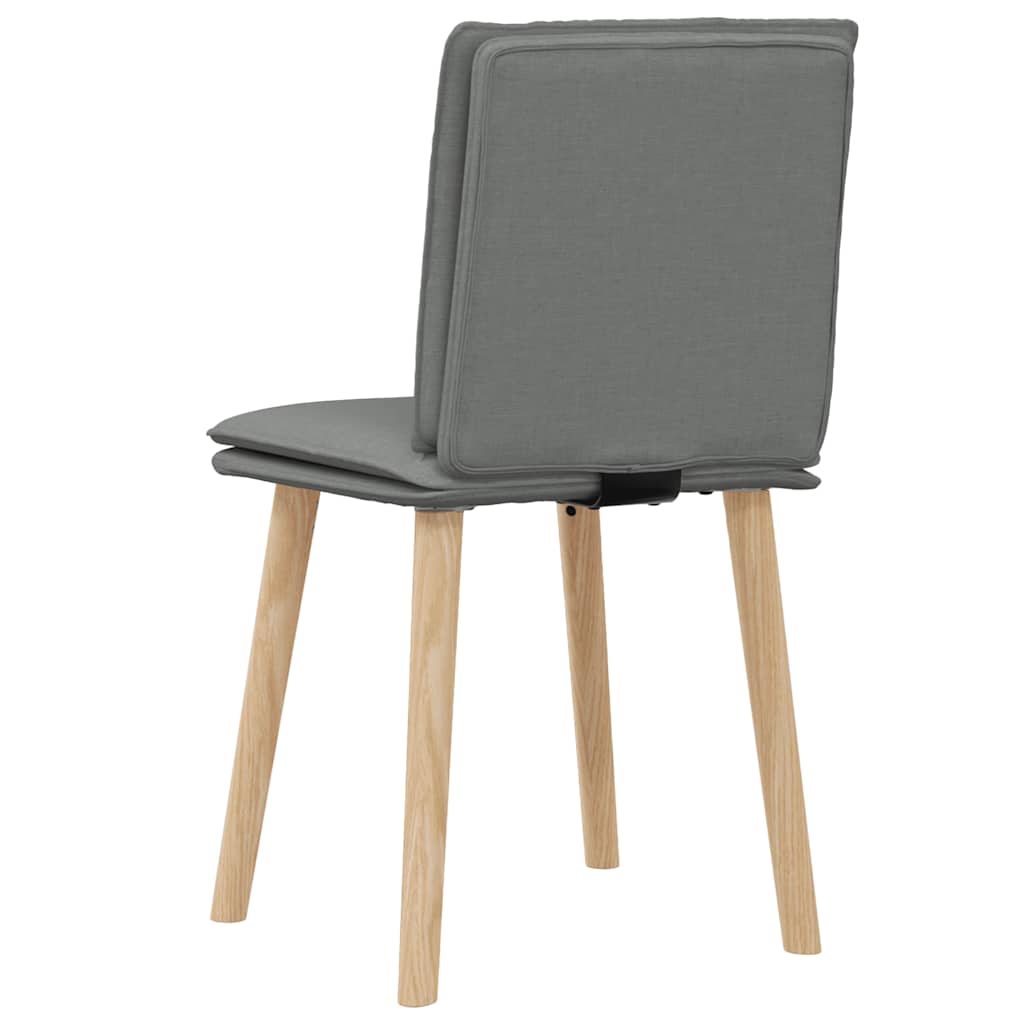 Sedie da Pranzo 2 pz Grigio Scuro in Tessuto