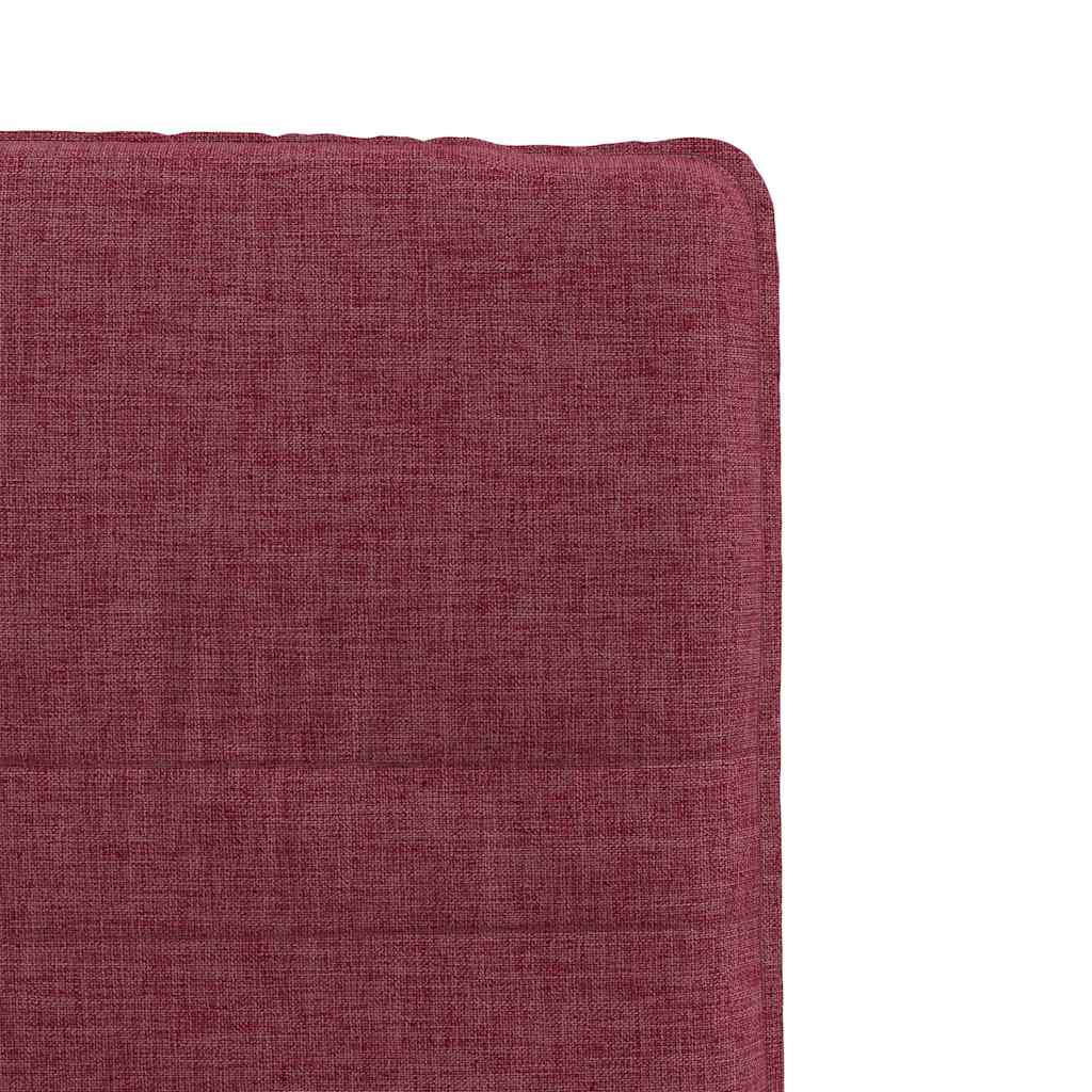 Sedie da Pranzo 2 pz Rosso Vino in Tessuto