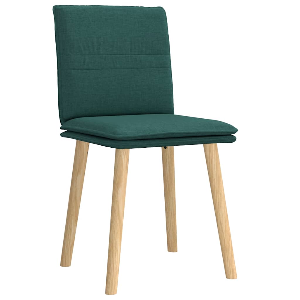 Sedie da Pranzo 2 pz Verde Scuro in Tessuto