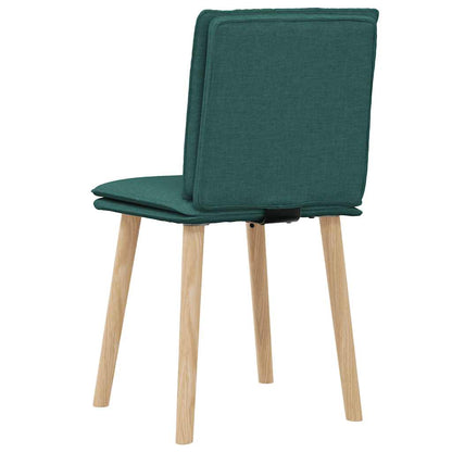 Sedie da Pranzo 2 pz Verde Scuro in Tessuto