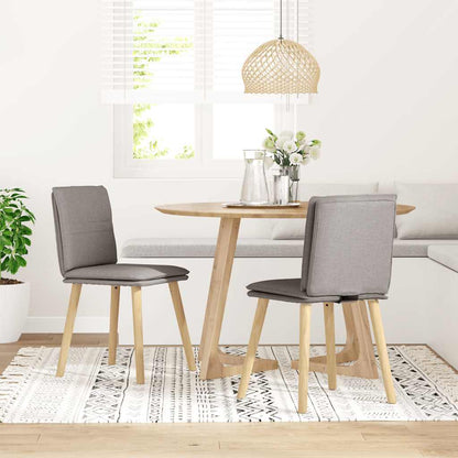 Sedie da Pranzo 2 pz Tortora in Tessuto | homemem39