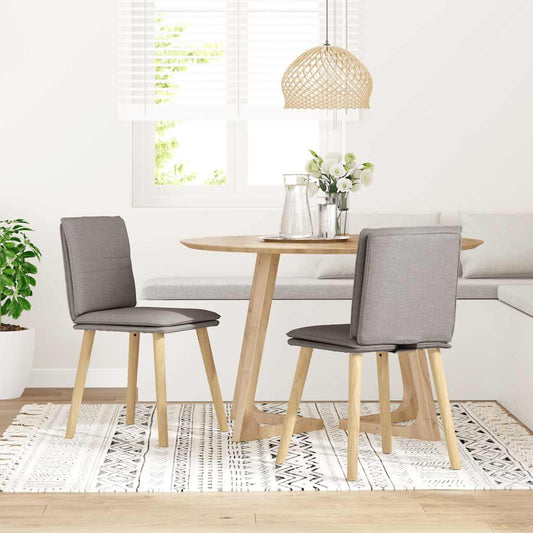 Sedie da Pranzo 2 pz Tortora in Tessuto | homemem39