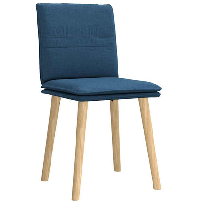 Sedie da Pranzo 2 pz Blu in Tessuto