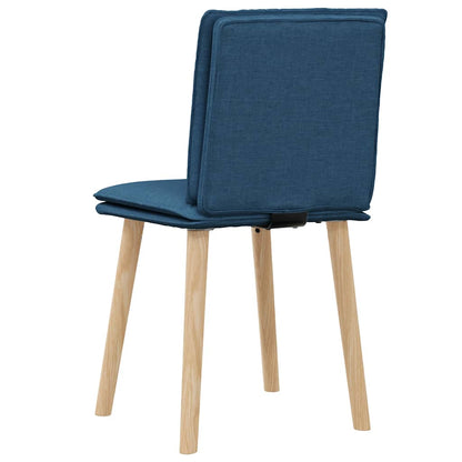 Sedie da Pranzo 2 pz Blu in Tessuto