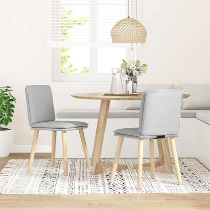 Sedie da Pranzo 2 pz Grigio Nuvola in Tessuto