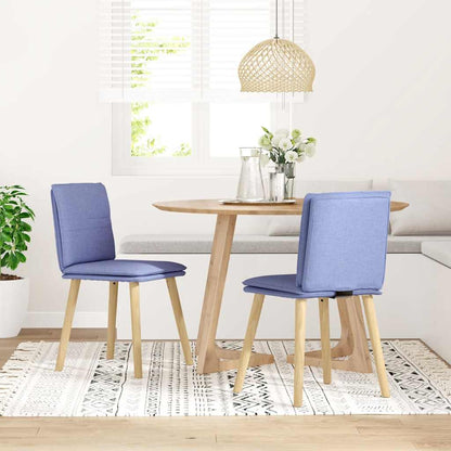 Sedie da Pranzo 2 pz Blu Jeans in Tessuto