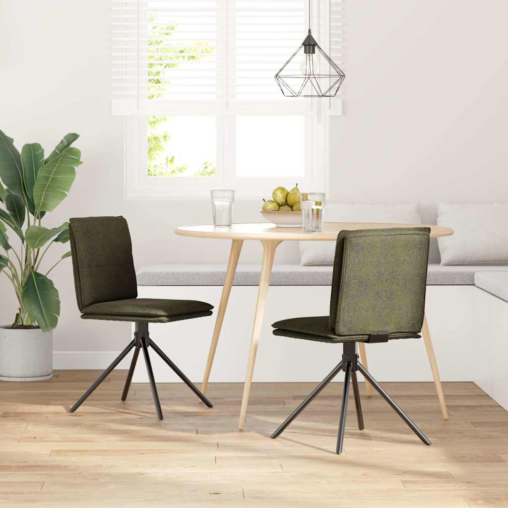 Sedia da Pranzo Verde Militare in Similpelle Scamosciata | homemem39