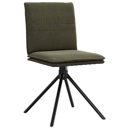 Sedia da Pranzo Verde Militare in Similpelle Scamosciata | homemem39