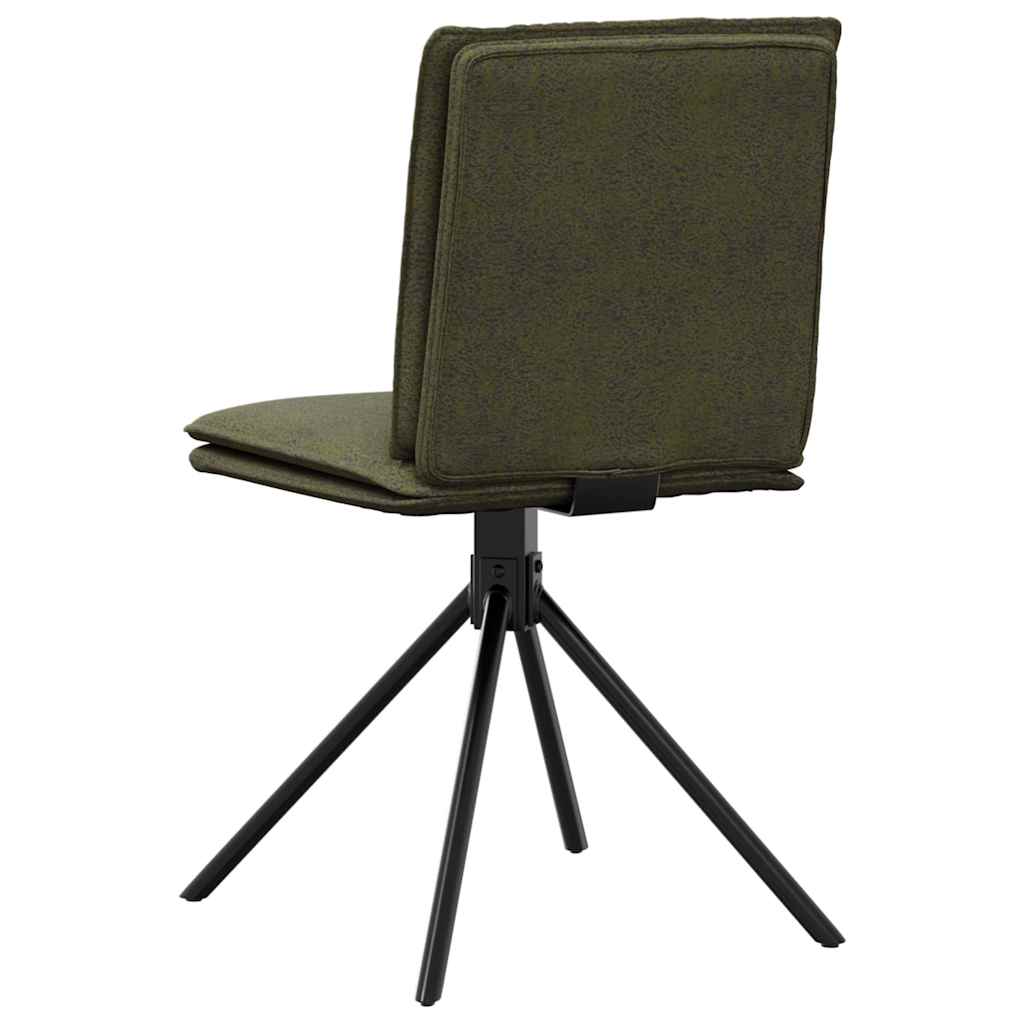 Sedia da Pranzo Verde Militare in Similpelle Scamosciata | homemem39