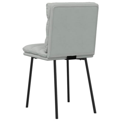 Sedie da Pranzo 2 pz Grigio Chiaro in Velluto