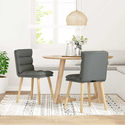 Sedie da Pranzo 2 pz Grigio Scuro in Tessuto | homemem39