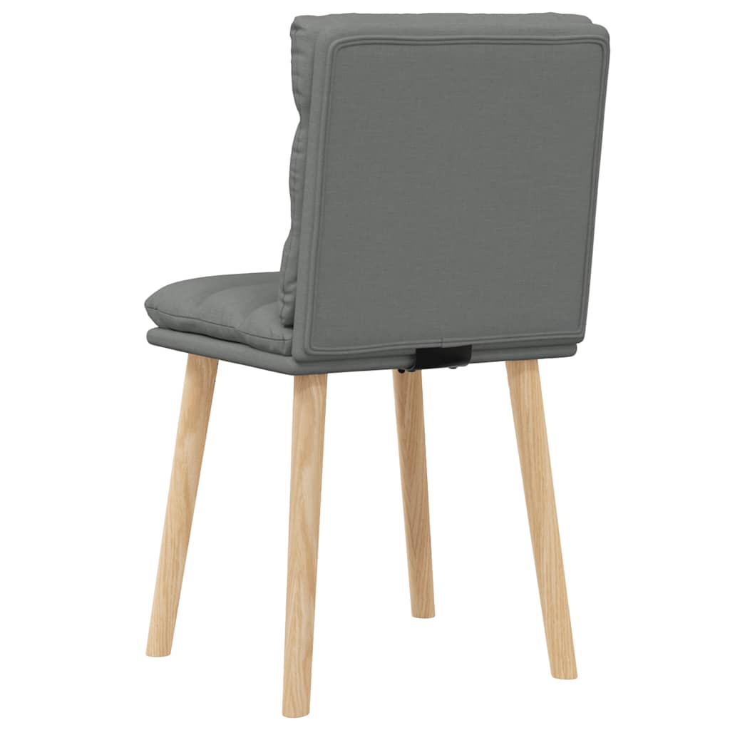 Sedie da Pranzo 2 pz Grigio Scuro in Tessuto