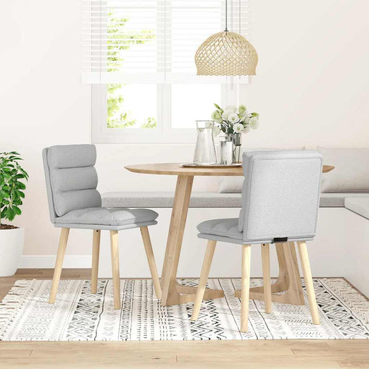 Sedie da Pranzo 2 pz Grigio Nuvola in Tessuto | homemem39