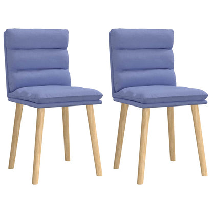 Sedie da Pranzo 2 pz Blu Jeans in Tessuto