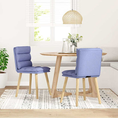 Sedie da Pranzo 2 pz Blu Jeans in Tessuto