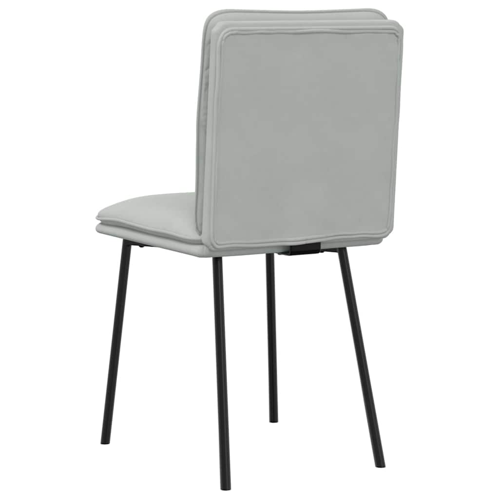 Sedie da Pranzo 2 pz Grigio Chiaro in Velluto