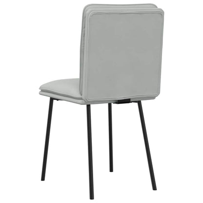 Sedie da Pranzo 2 pz Grigio Chiaro in Velluto