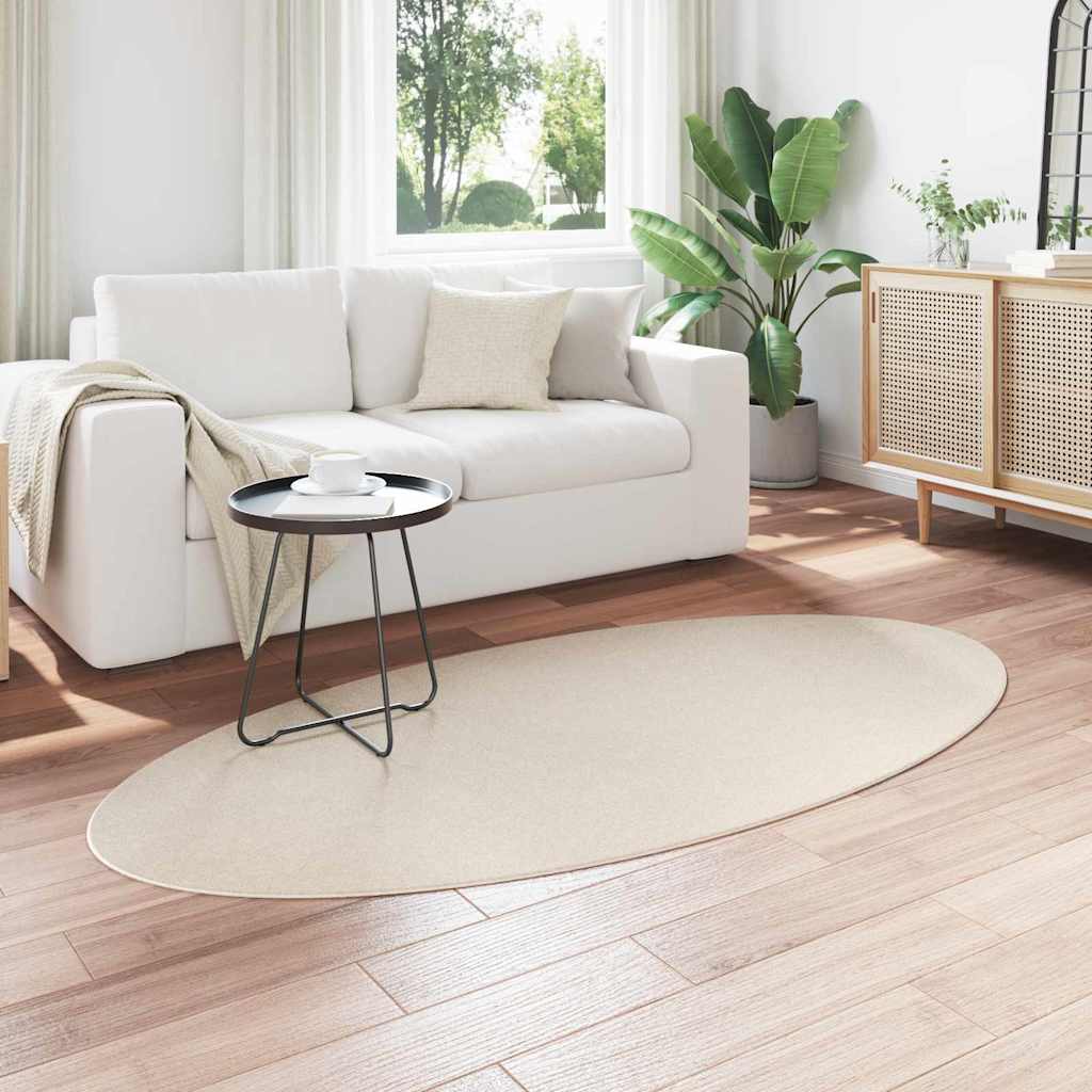 Tappeti per area Ovale HUARTE Beige 100 x 200 cm | homemem39