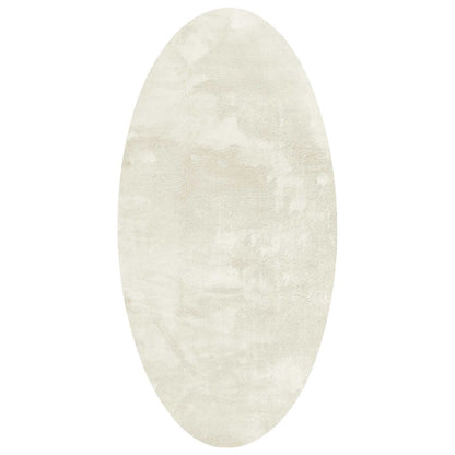 Tappeti per area Ovale HUARTE Crema 80 x 150 cm 100% Poliestere