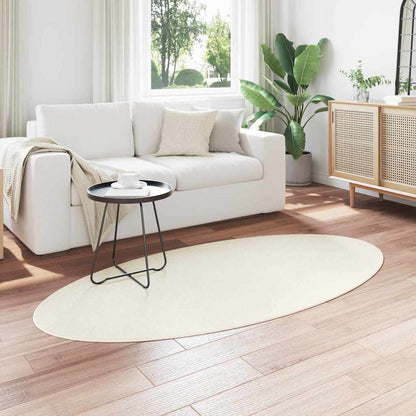 Tappeti per area Ovale HUARTE Crema 100 x 200 cm