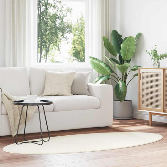 Tappeti per area Ovale HUARTE Crema 120 x 170 cm | homemem39