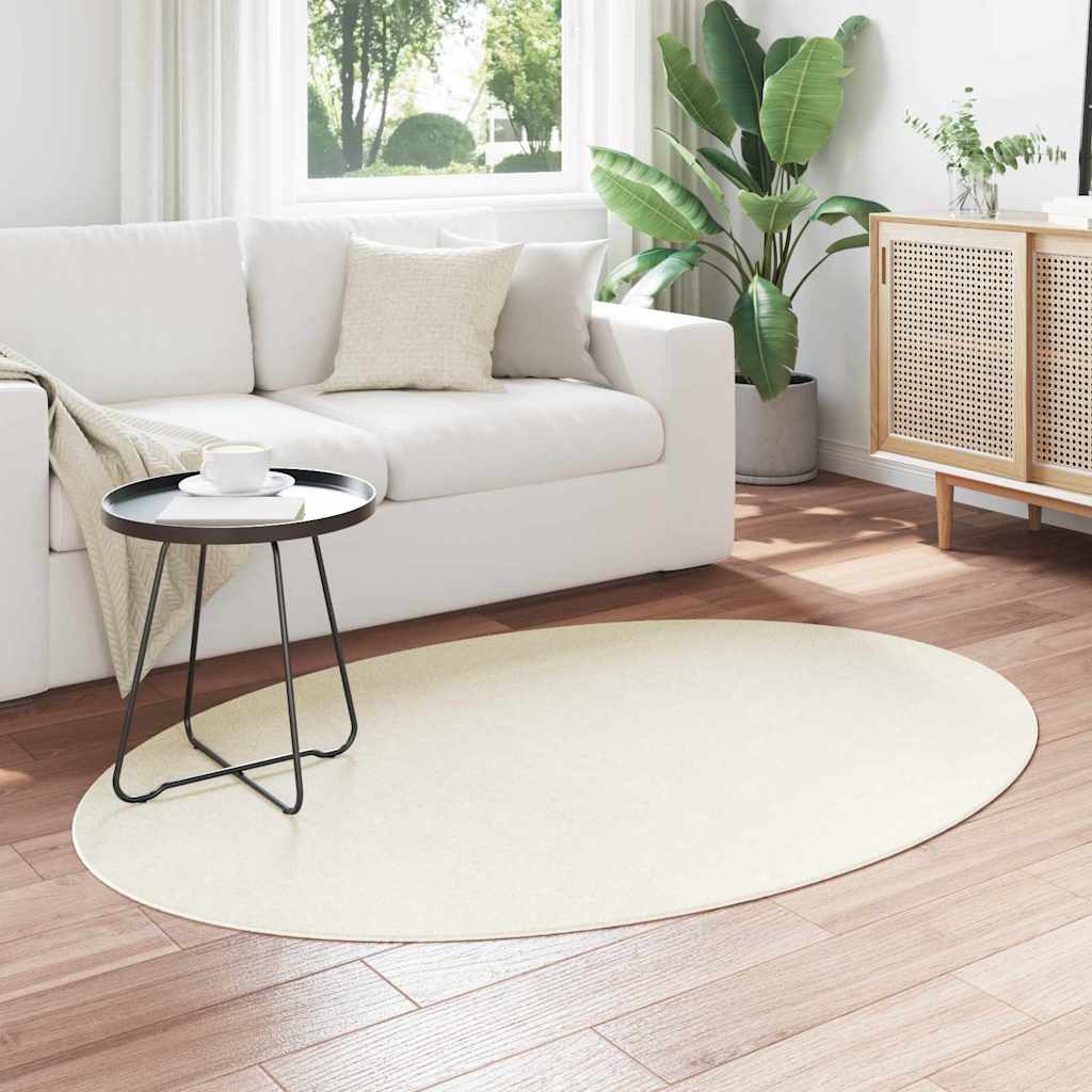 Tappeti per area Ovale HUARTE Crema 120 x 170 cm | homemem39