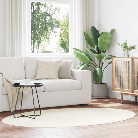Tappeti per area Ovale HUARTE Crema 140 x 200 cm | homemem39