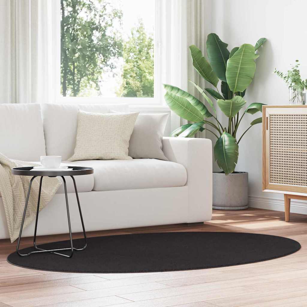 Tappeto HUARTE Nero 170 x 120 cm 100% Poliestere