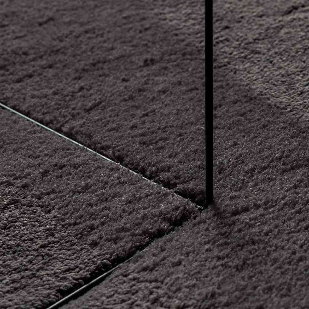 Tappeto HUARTE Antracite 80 x 150 cm Poliestere