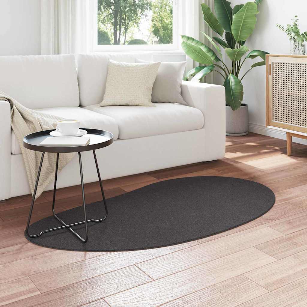 Tappeto HUARTE Antracite 80 x 150 cm Poliestere | homemem39