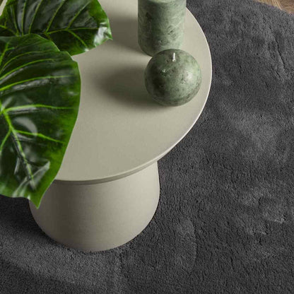 Tappeto HUARTE Antracite 80 x 150 cm Poliestere | homemem39