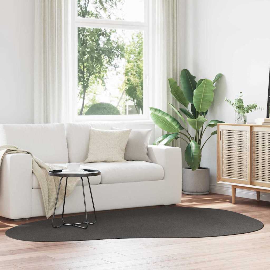 Tappeto HUARTE Antracite 160 x 230 cm Poliestere | homemem39
