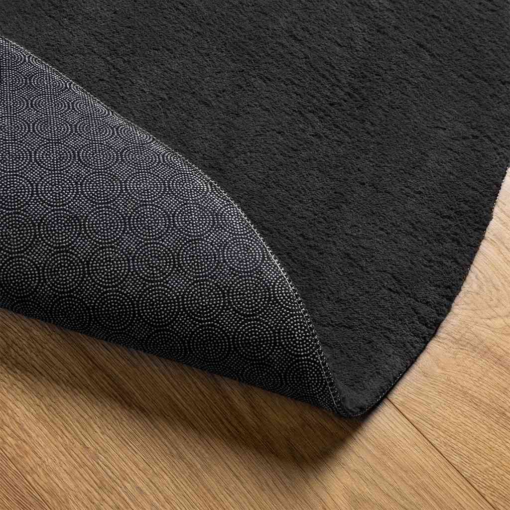 Tappeto HUARTE Nero 80 x 150 cm Poliestere | homemem39