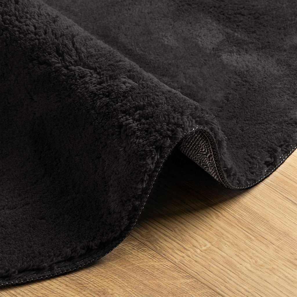 Tappeto HUARTE Nero 80 x 150 cm Poliestere | homemem39
