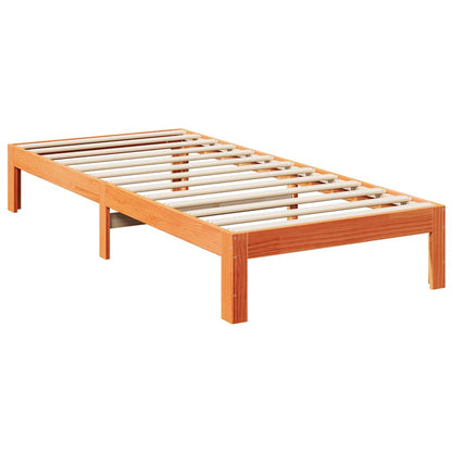 Letto senza Materasso Marrone Cera 80x200 cm Legno di Pino