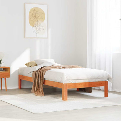 Letto senza Materasso Marrone Cera 80x200 cm Legno di Pino